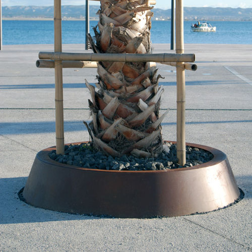 Cordolo per albero - SOLEA 2 - CYRIA | Mobilier Urbain - in acciaio COR-TEN® / da esterno / rotondo