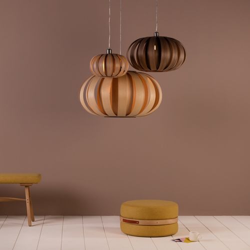 Lampada a sospensione - URCHIN - Tom Raffield - in rovere / in betulla / in noce