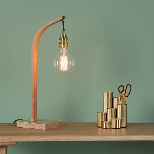 Lampada da tavolo - WHEAL  - Tom Raffield - in rovere / classica / con cavo