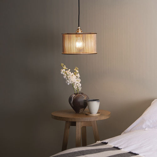 Lampada a sospensione - ARTUS  - Tom Raffield - in vetro soffiato / in betulla / in legno compensato