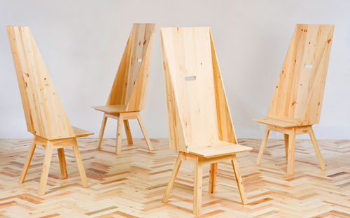 Sedia contemporanea - WASTE NOT WANT NOT - studiomama - in legno / in materiale di recupero / per uso residenziale