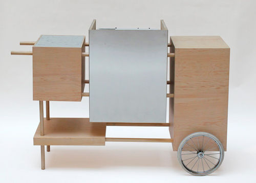 Cucina da esterno - ANDAZ - studiomama - contemporanea / in legno / senza maniglie