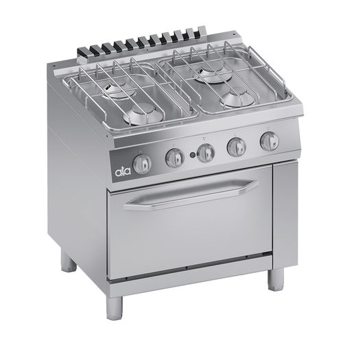 Blocco cottura a gas - C2GCU10FF - ATA - 4 fuochi / 1 forno / in acciaio inossidabile