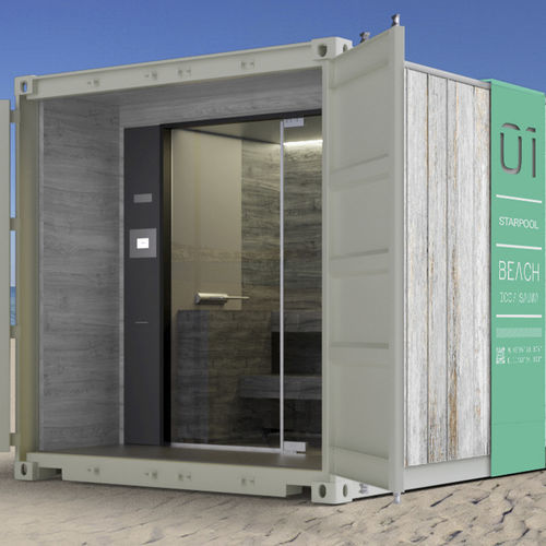Sauna finlandese - I.CON - Starpool - contract / in legno / in vetro