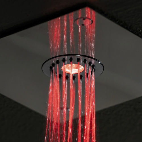 Soffione doccia da soffitto - SUMMER STORM - Starpool - quadrato / a pioggia / con cromoterapia