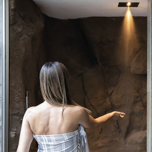 Soffione doccia da soffitto - TROPICAL  - Starpool - quadrato / a pioggia / con illuminazione incorporata
