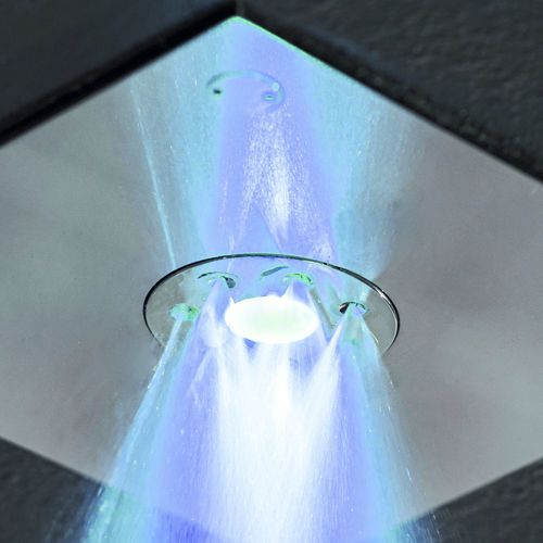 Soffione doccia da soffitto - COLD BREEZE - Starpool - quadrato / a pioggia / con illuminazione incorporata