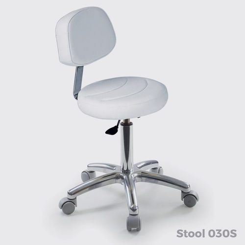 Sgabello operativo contemporaneo - 030/S, 030/S PEDI - Lemi BEAUTY & SPA - in ecopelle / con supporto in acciaio inossidabile / a 5 razze