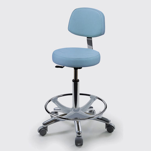 Sgabello operativo con supporto in metallo - 021, 021/S - Lemi BEAUTY & SPA - regolabile / con rotelle / con poggiapiedi