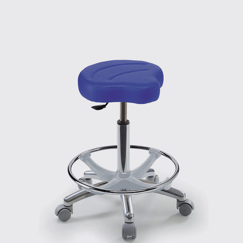 Sgabello operativo con supporto in metallo - 035 - Lemi BEAUTY & SPA - con rotelle / regolabile / con poggiapiedi