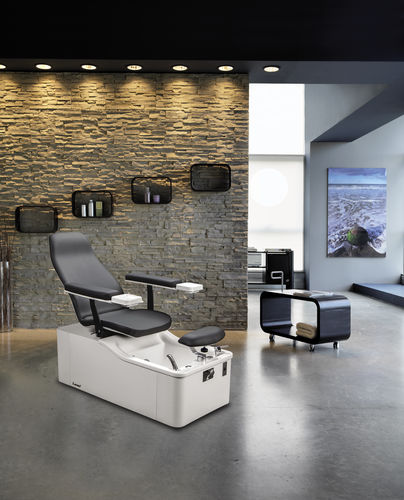 Poltrona spa pedicure in ecopelle - ELBA - Lemi BEAUTY & SPA - in metallo cromato / con poggiatesta / con schienale reclinabile