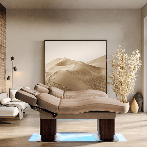 Lettino per massaggi elettrico - MILANO EVO - Lemi BEAUTY & SPA - in legno / in metallo / in pelle