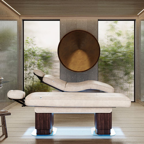 Lettino per massaggi elettrico - MILANO - Lemi BEAUTY & SPA - in legno / in metallo / in pelle