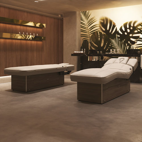 Lettino per massaggi elettrico - PORTOFINO EVO - Lemi BEAUTY & SPA - in legno / con contenitore / ad altezza regolabile