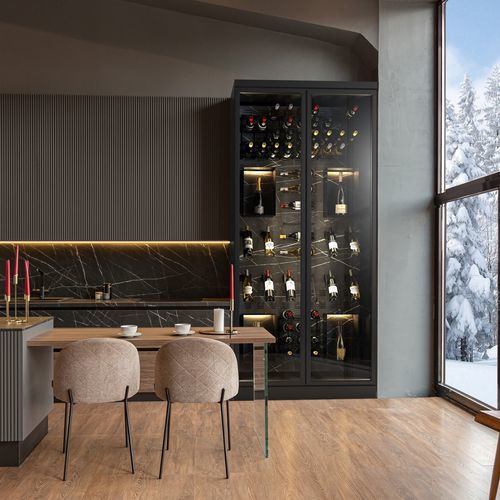 Cantinetta di servizio - NOTTURNA - ESIGO - da incasso / in acciaio verniciato / in pietra