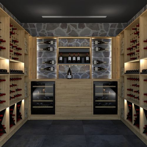 Portabottiglie in legno - ESIGO 14 WH7 - ESIGO - a muro / da incasso / su misura