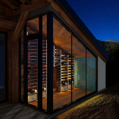 Portabottiglie in legno - ESIGO 18 WHP3 - ESIGO - in acciaio / in Plexiglas® / a muro