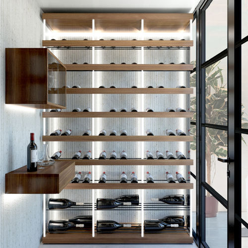 Portabottiglie in legno - ESIGO 21 WHP4 - ESIGO - in acciaio / in Plexiglas® / a muro