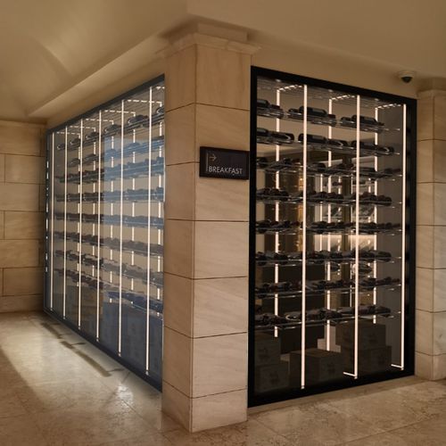Portabottiglie in Plexiglas® - ESIGO 15 WHC1 - ESIGO - da incasso / a muro / per hotel