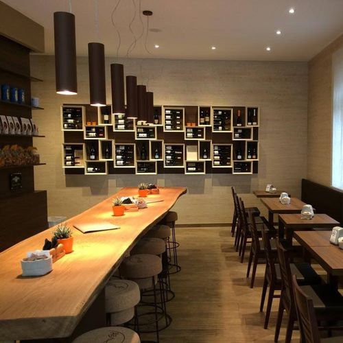 Scaffale per bottiglie di vino - ESIGO WINE BAR 02 - ESIGO - a muro / modulare / contemporaneo