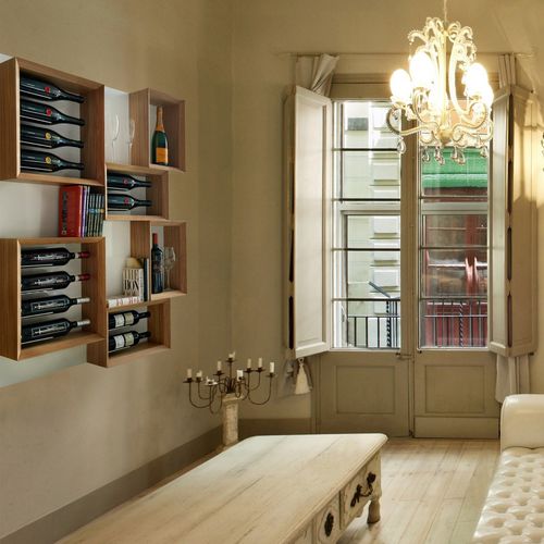 Portabottiglie in legno - ESIGO 5 - ESIGO - a muro / su misura / Made in Italy
