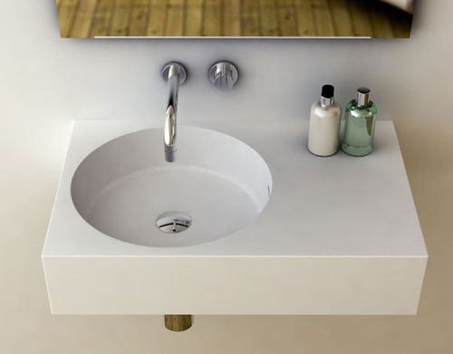 Lavabo sospeso - NEO 700 - Omvivo - in Solid Surface / rotondo / contemporaneo