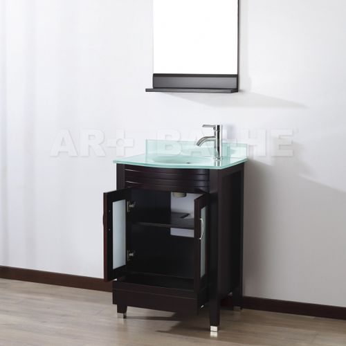 Mobile lavabo da appoggio - ALBA 24  - artbathe - in legno / in vetro / classico