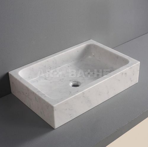 Lavabo da appoggio - SAPO - artbathe - in marmo / rettangolare / contemporaneo
