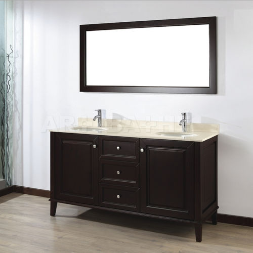 Mobile lavabo doppio - LILY 63  - artbathe - da appoggio / in legno / contemporaneo