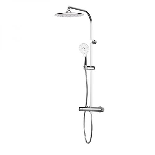 Colonna doccia termostatica - 47425470MT - GRB MIXERS - in metallo / finitura cromata / da parete