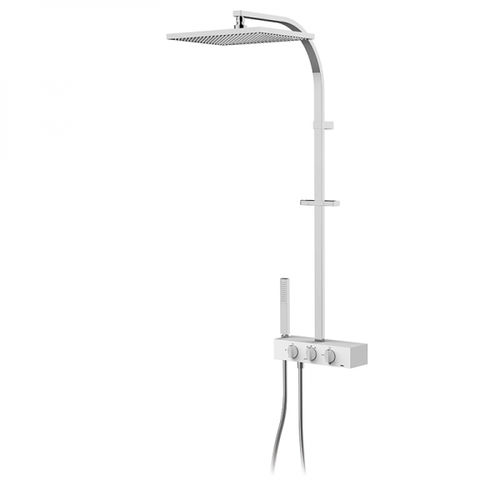Colonna doccia termostatica - 60460600XL - GRB MIXERS - in ottone / finitura cromata / da parete