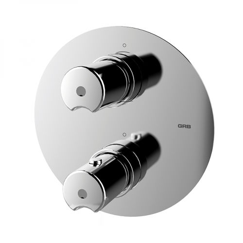Miscelatore doppio comando per doccia - 40140400 - GRB MIXERS - da incasso / termostatico / in metallo cromato