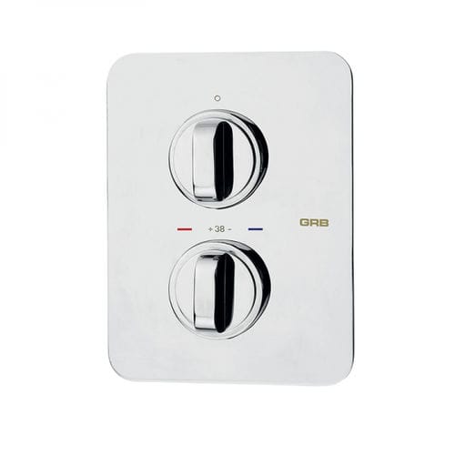 Miscelatore doppio comando per doccia - 145100 - GRB MIXERS - da incasso / termostatico / in metallo cromato