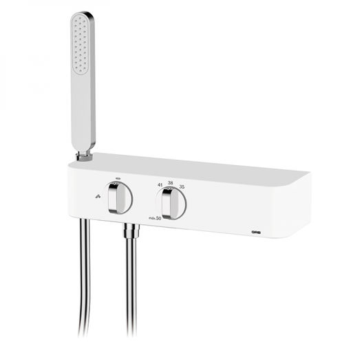 Miscelatore doppio comando da doccia - 85320850 - GRB MIXERS - da parete / termostatico / in metallo cromato