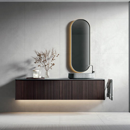 Mobile lavabo sospeso - EOS - Agorà Group - in MDF / impiallacciato in legno / in melaminico