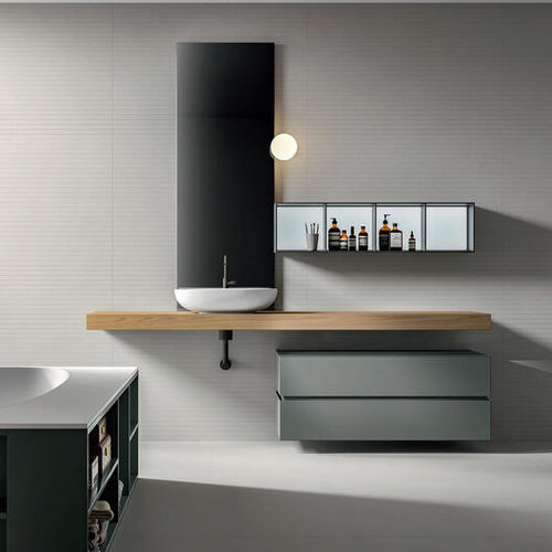 Piano lavabo impiallacciato in legno - NIKE - Agorà Group - ad uso professionale
