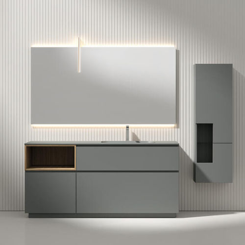 Mobile lavabo sospeso - GIUNONE - Agorà Group - da appoggio / in MDF / impiallacciato in legno