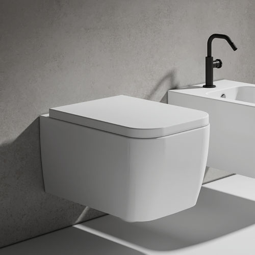 WC sospeso - Hub - Agorà Group - in ceramica / per uso residenziale / allungato