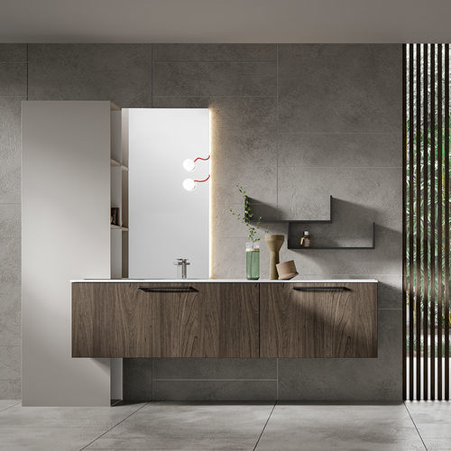 Lavabo da incasso - SIRIO - Agorà Group - in Corian® / in resina / con piano integrato