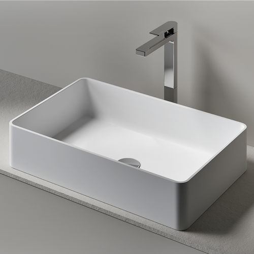 Lavabo da appoggio - ATENA - Agorà Group - in pietra / rettangolare / senza foro