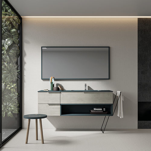 Specchio da bagno a muro - Filo - Agorà Group - contemporaneo / rettangolare / in legno