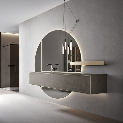 Specchio da bagno a muro - Eclissi - Agorà Group - contemporaneo / rotondo / luminoso a LED