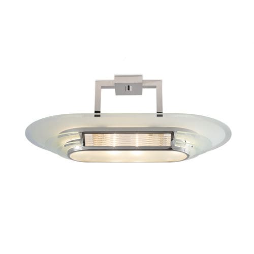 Plafoniera Art Deco - NIZZA II ART. B25 - Art Deco Schneider - ellittica / in vetro / in nichel