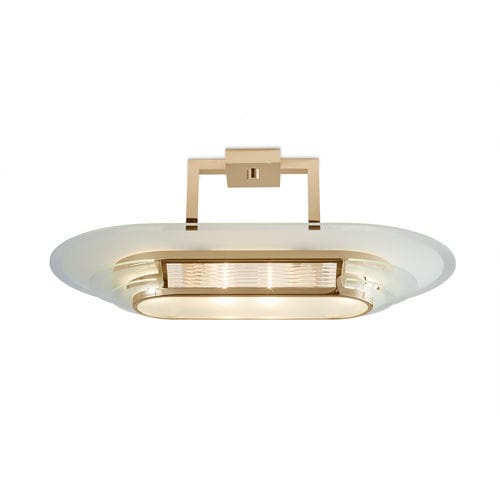 Plafoniera classica - NIZZA II GOLD - Art Deco Schneider - ellittica / in ottone lucidato / LED
