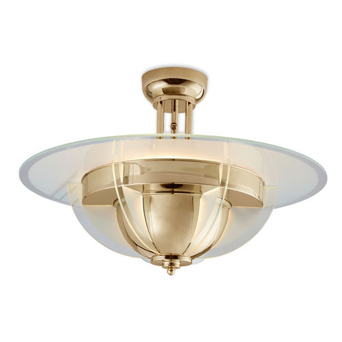 Plafoniera classica - MARSEILLE GOLD - Art Deco Schneider - rotonda / in ottone lucidato / LED