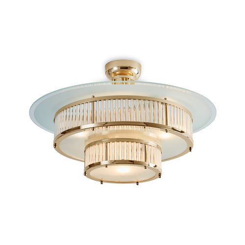 Plafoniera classica - DIVA ART. GOLD - Art Deco Schneider - rotonda / in ottone lucidato / LED