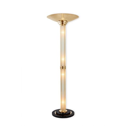 Lampada da terra - LE MANS GOLD - Art Deco Schneider - in ottone lucidato / classica / con cavo