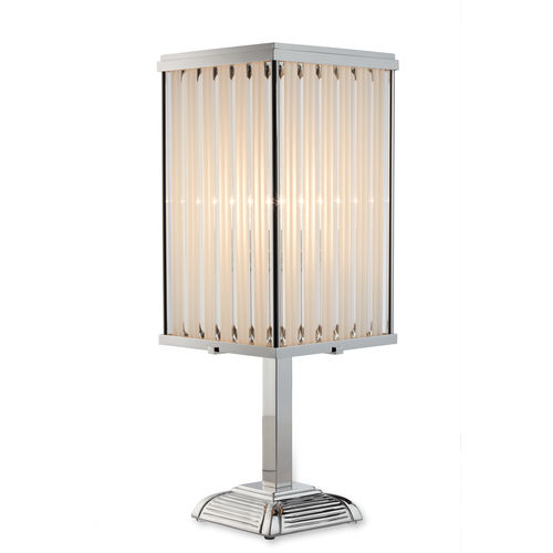 Lampada da tavolo - KARREE ART.B24 - Art Deco Schneider - in ottone nichelato / in vetro / Art Deco