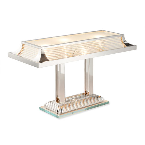 Lampada per ufficio - PARIS TABLE ART.14 - Art Deco Schneider - in ottone nichelato / in ottone cromato / in vetro