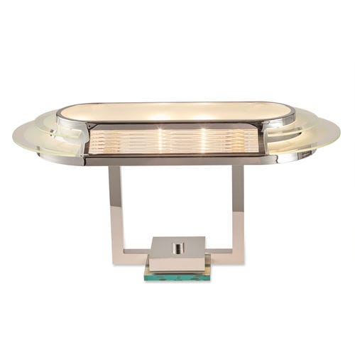 Lampada da tavolo - NIZZA TABLE II - Art Deco Schneider - in ottone nichelato / in ottone cromato / Art Deco